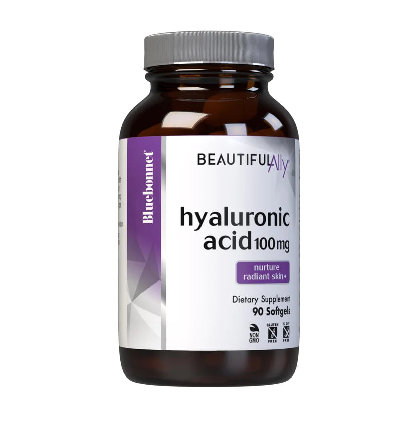 BEAUTIFUL ALLY HYALURONIC ACID 100 mg, 90 Vegetable Capsules, by Bluebonnet