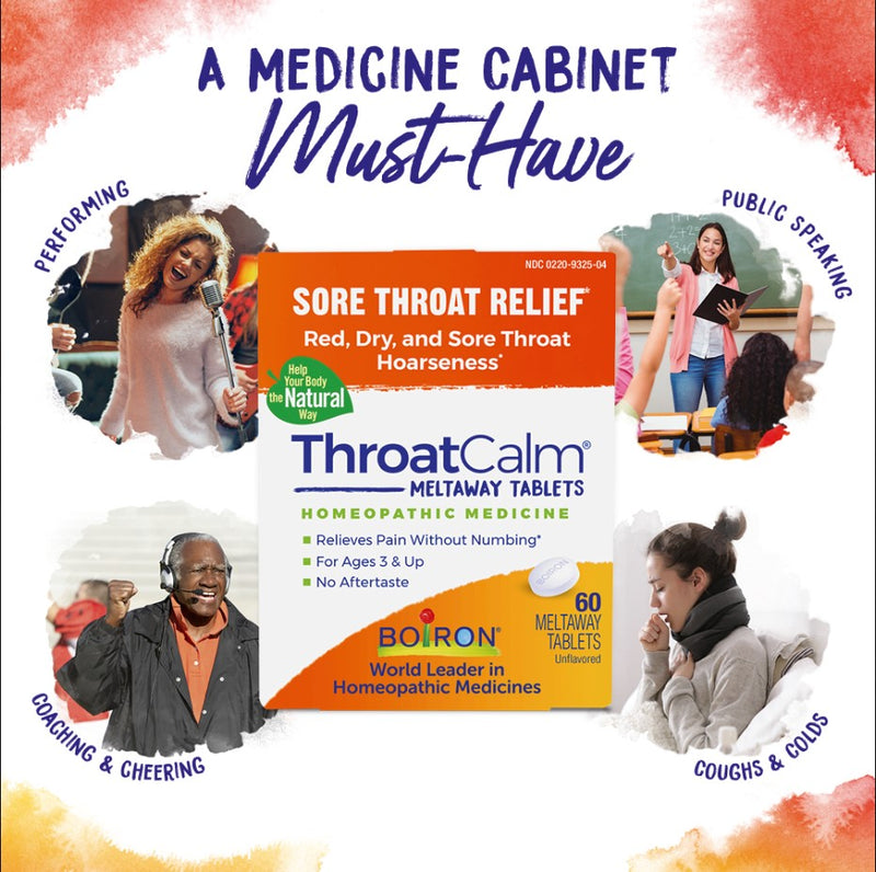 Throat Calm, 60 Quick-Dissolving Tablets, by Boiron