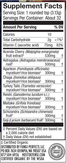 Host Defense MycoBotanicals® Immune Powder, by Fungi Perfecti