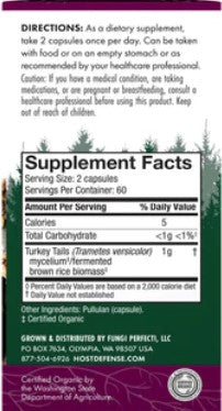 Host Defense Turkey Tail 120 Vegetarian Capsules