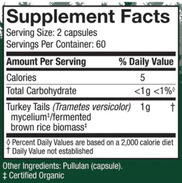 Host Defense Turkey Tail 120 Vegetarian Capsules