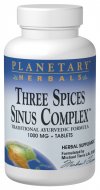 Three Spices Sinus Complex 1000 mg 90 Tablets by Planetary Herbals