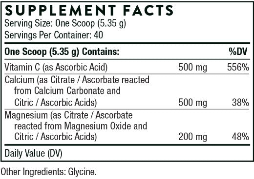 Cal-Mag Citrate + Vitamin C, Effervescent Powder, 7.5 oz (214 g), by Thorne