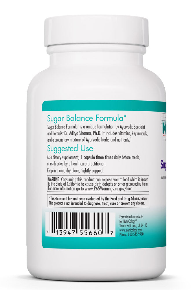 Sugar Balance Formula 90 Vegetarian Capsules by Nutricology best price