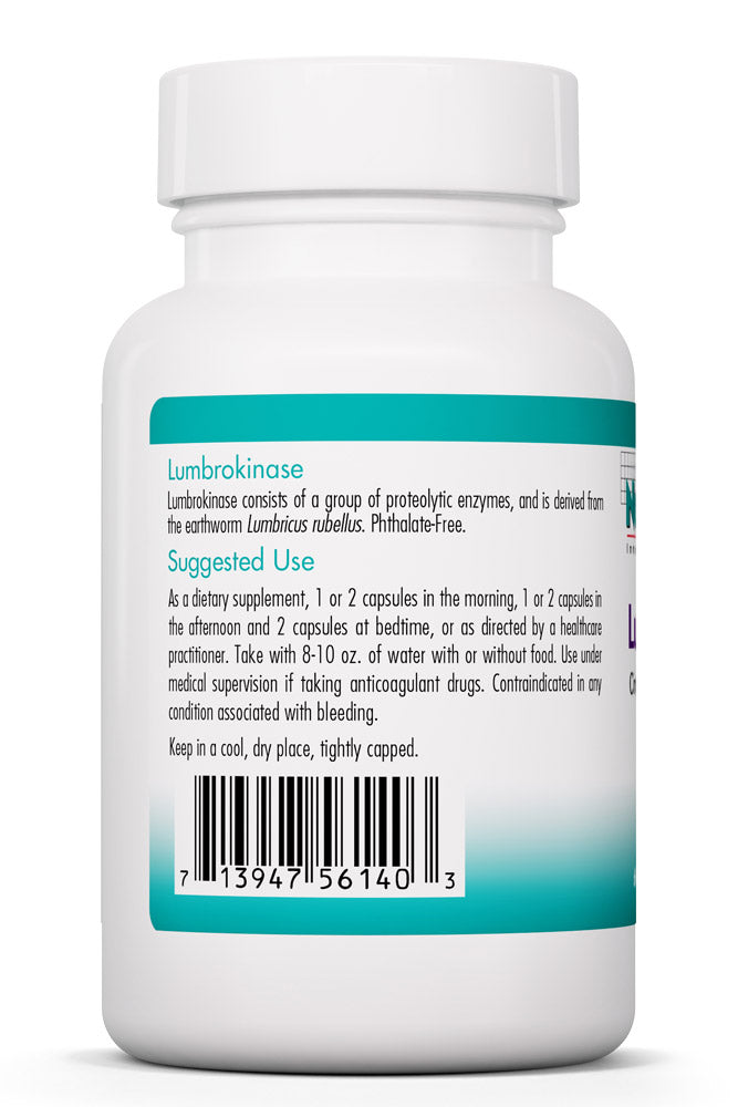 Lumbrokinase 60 Delayed Release Vegicaps by Nutricology best price