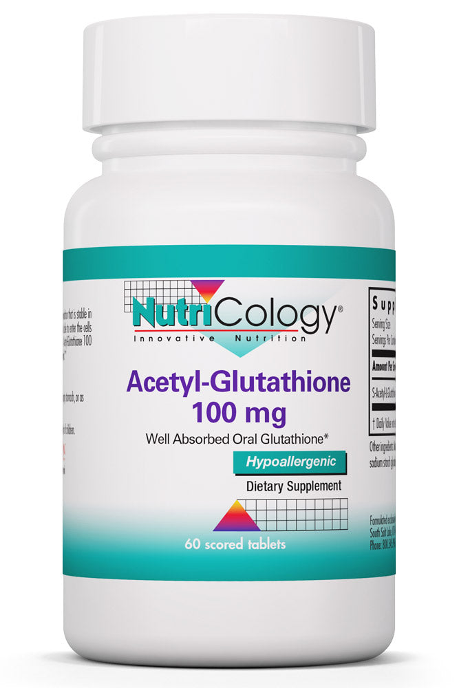 Acetyl-Glutathione 100 mg 60 Scored Tablets by Nutricology best price