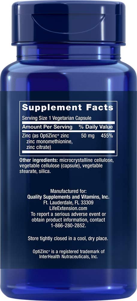 Zinc Caps High Potency 50 mg 90 Vegetarian Capsules