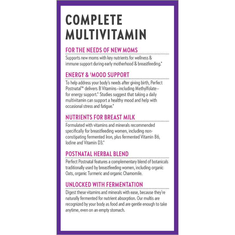 Perfect Postnatal Whole-Food Multivitamin  192 Vege Tabs by New Chapter best price