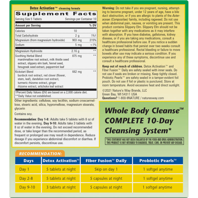 Whole Body Cleanse Complete 10-Day Cleansing System 1 Kit by Nature&