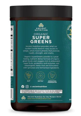 Organic SuperGreens Detox, Digest, Energize 7.05 oz (200 g), by Ancient Nutrition