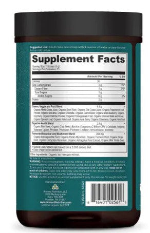 Organic SuperGreens Detox, Digest, Energize 7.05 oz (200 g), by Ancient Nutrition