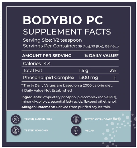 BodyBio PC (Phosphatidylcholine), 4 fl oz