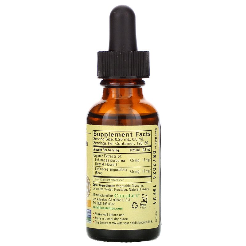 Echinacea Natural Orange Flavor 1 fl oz (29.6 ml) by ChildLife Essentials best price