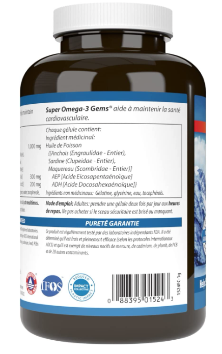 Super Omega-3 Gems, 1200 mg Omega-3s, 100 + 30 Soft Gels, by Carlson