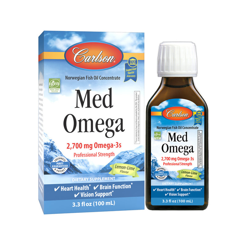 Med Omega Lemon-Lime Flavor - 3.3 fl oz (100 ml) by Carlson