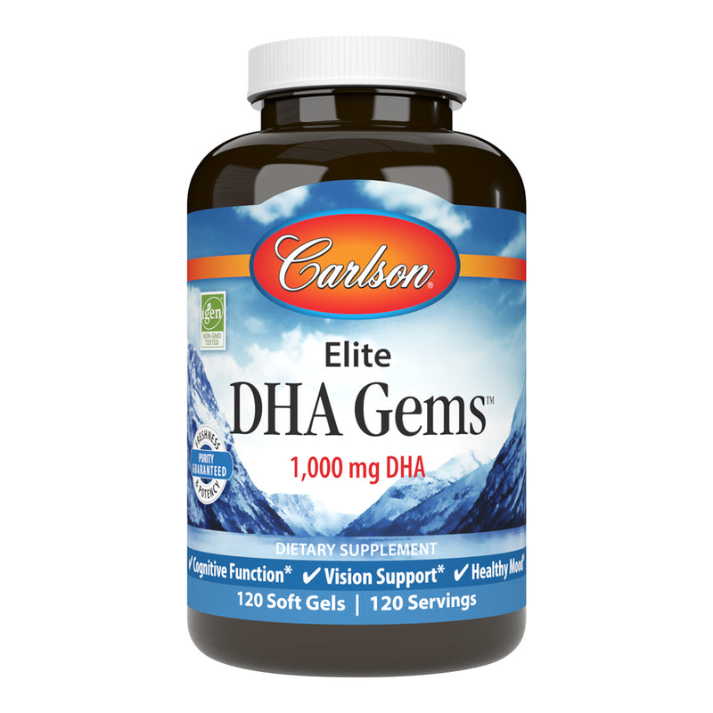 Elite DHA Gems 1000 mg DHA 120 Softgels by Carlson Labs best price