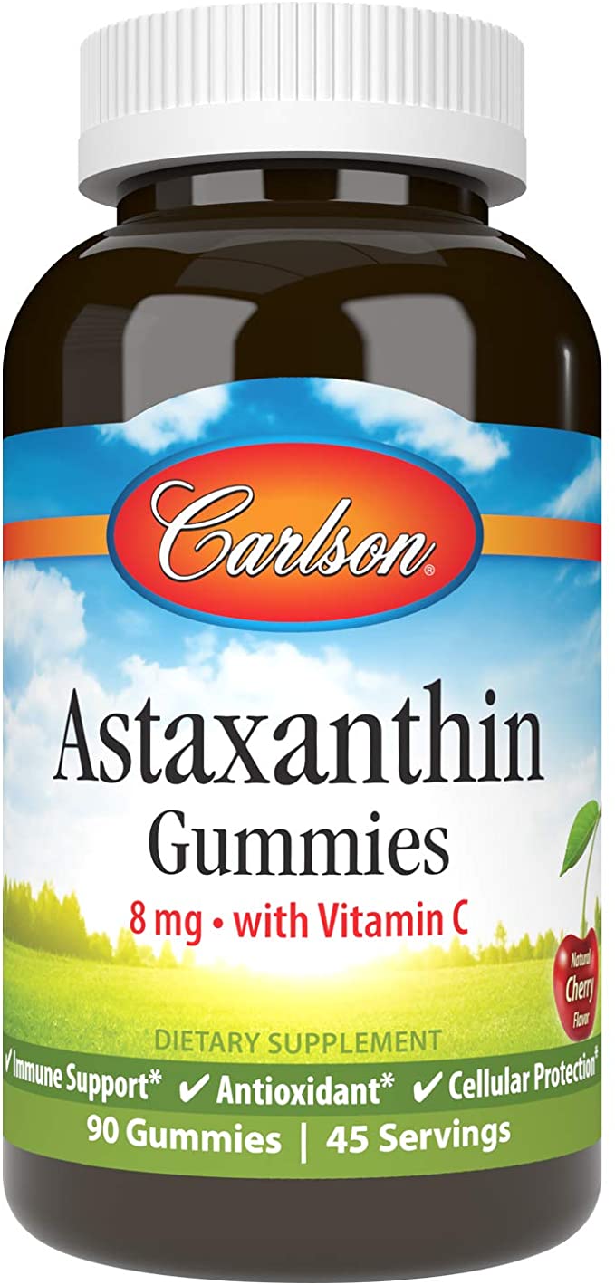 Astaxanthin with Vitamin C - 90 Gummies, by Carlson Labs