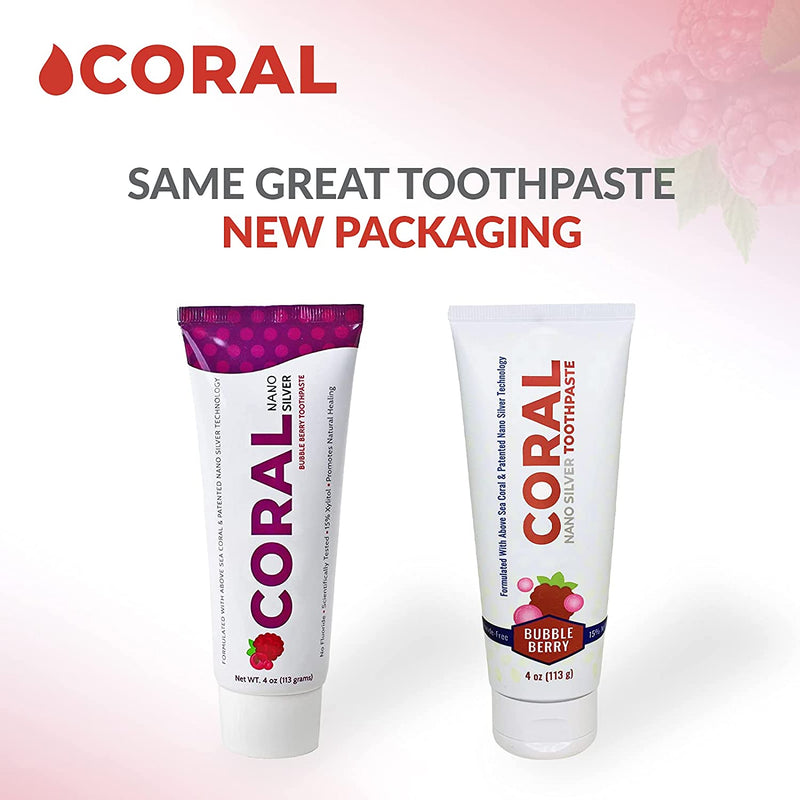 Coral Nano Silver Bubble Berry Toothpaste - 4oz