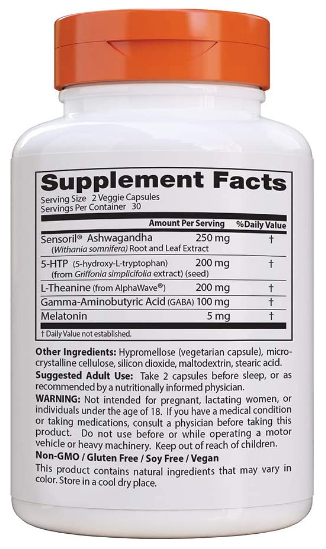 Superior Sleep with Sensoril 250 mg 60 Veggie Caps, by Doctor&