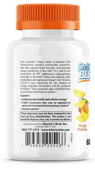 CoQ10 Gummies, Mango Madness, 100 mg, 60 Gummies, by Doctor&