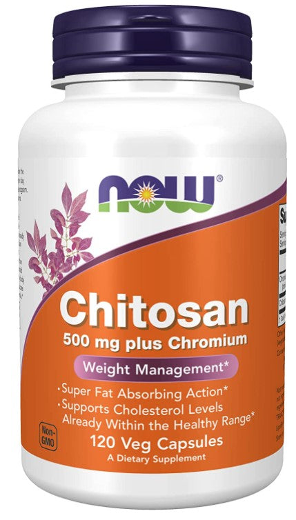 Chitosan 500 mg plus with Chromium 120 Veg Capsules by NOW