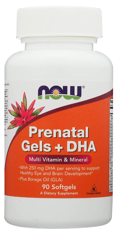 Prenatal Gels + DHA, 90 Softgels, by NOW