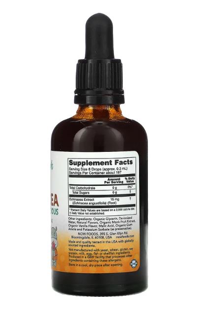 Kids Liquid Echinacea - Orange 2 fl oz (59 ml) by NOW Foods