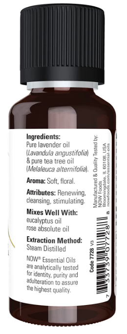 Lavender Tea Tree Oil Blend 1 fl oz (30 ml), by NOW