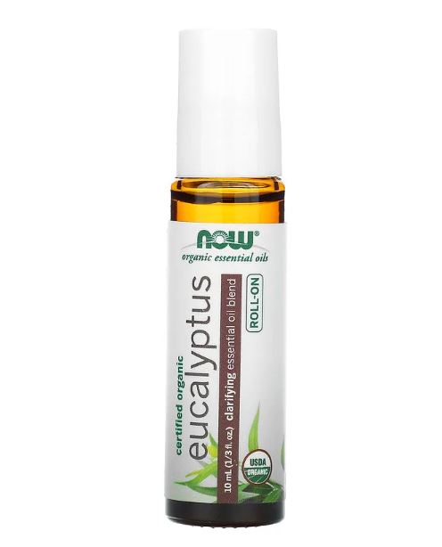 Certified Organic Eucalyptus Roll-On, 1/3 fl oz (10 ml) by NOW