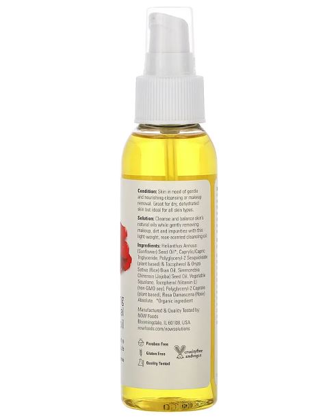 Soothing Rose Facial Cleansing Oil 4 fl oz (118 ml) by NOW