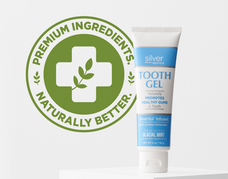 Tooth Gel, Glacial Mint - 4 oz (114 Grams) Toothpaste, by Silver Biotics