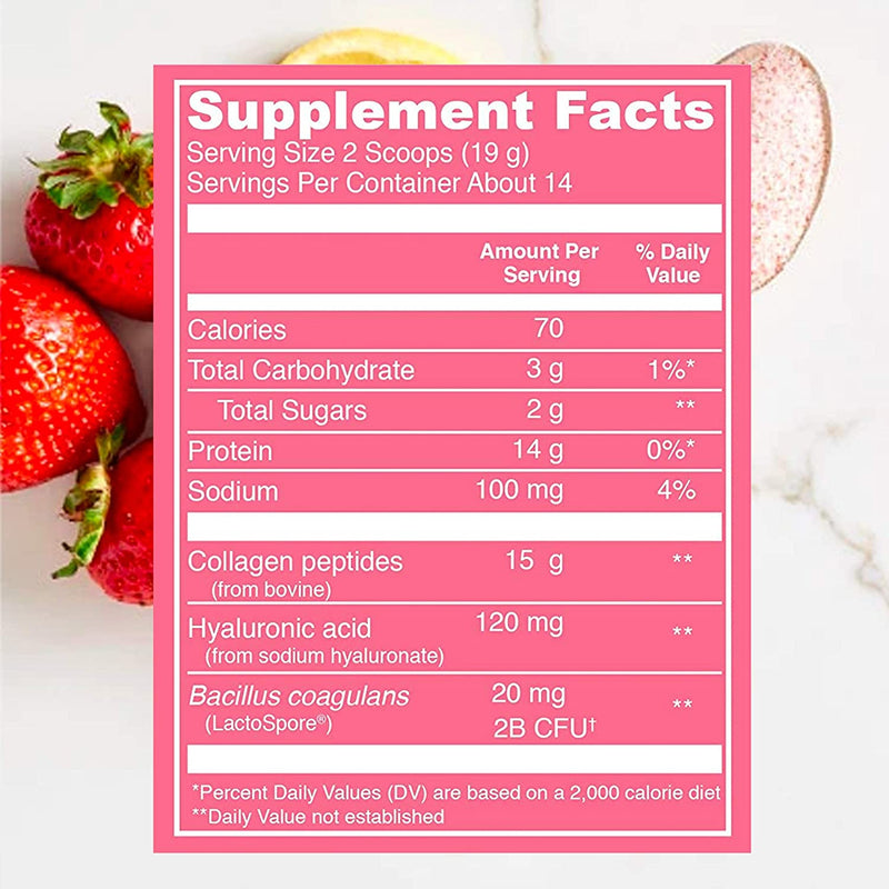 Vital Proteins, Beauty Collagen, Strawberry Lemon, 9.6 oz (271 g)