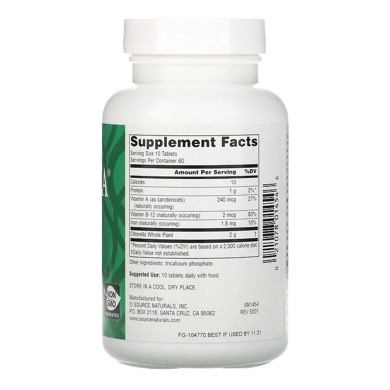 Yaeyama Chlorella 200 mg 600 Tablets