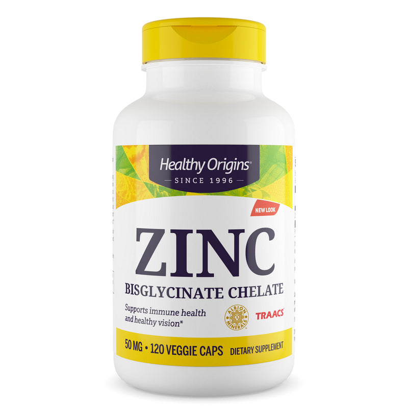 Zinc Bisglycinate Chelate 50 mg 120 Veggie Caps by Healthy Origins best price