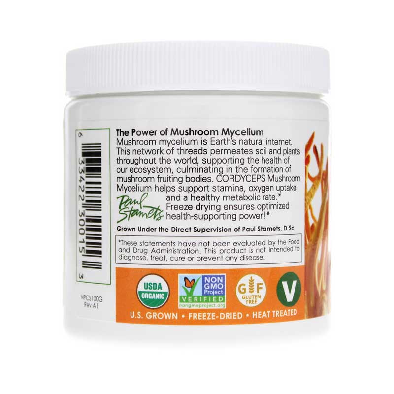 Host Defense Organic Cordyceps Powder - 3.5 oz (100g)