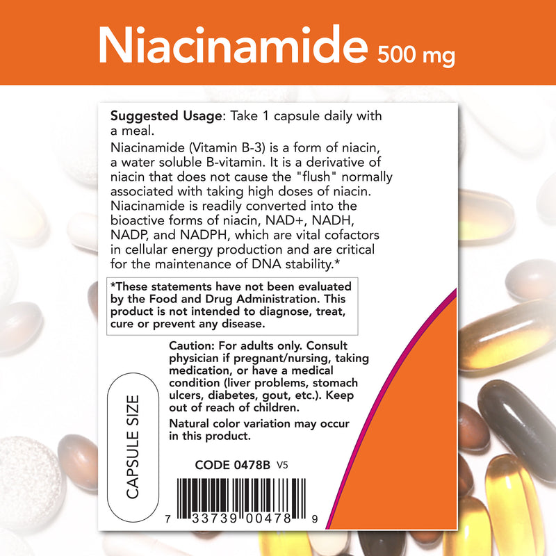 Niacinamide 500 mg 100 Capsules