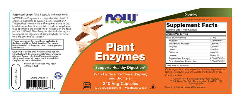 Plant Enzymes 240 Veg Capsules