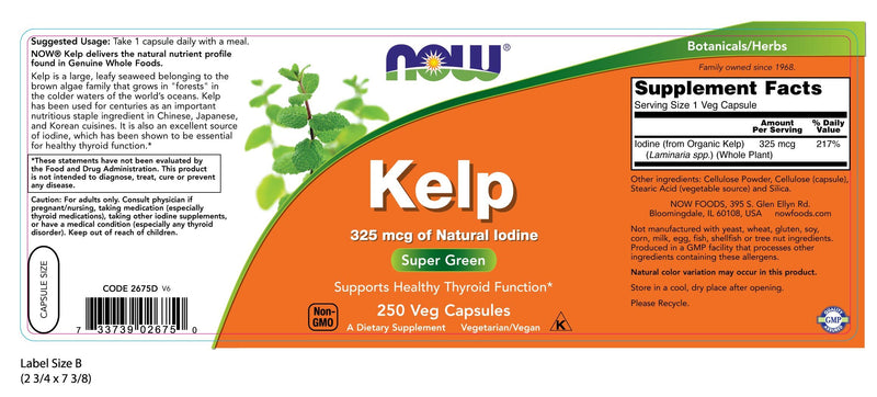 Kelp 325 mcg 250 Veg Capsules