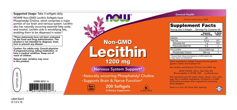 Lecithin 1200 mg 200 Softgels