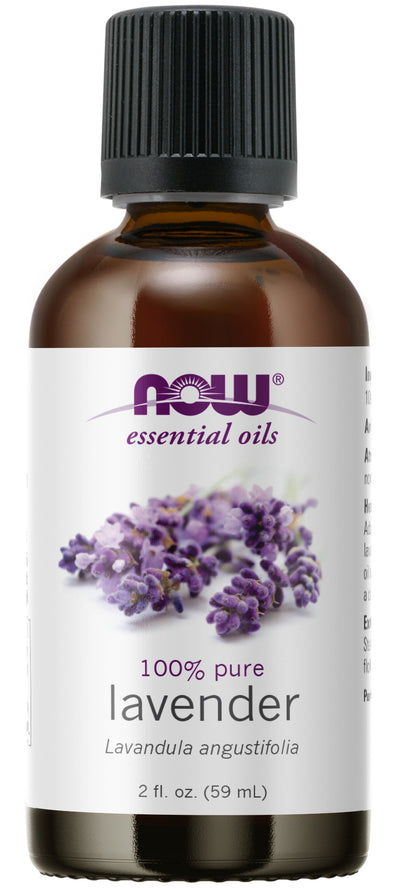 NOW Essential Oils, Lavender Oil, Soothing Aromatherapy Scent, Steam Distilled, 100% Pure, Vegan, Child Resistant Cap, 2-Ounce