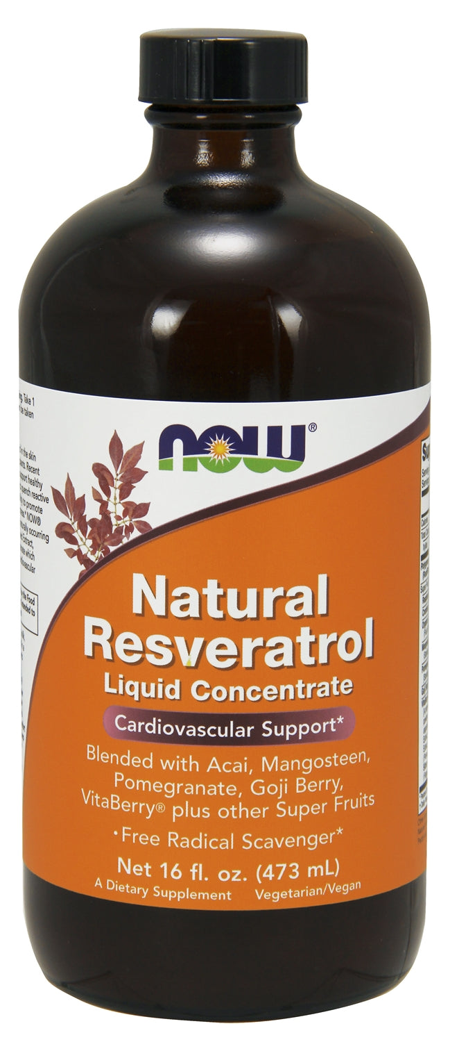 Natural Resveratrol Liquid Concentrate 16 fl oz (473 ml) | By Now Foods - Best Price