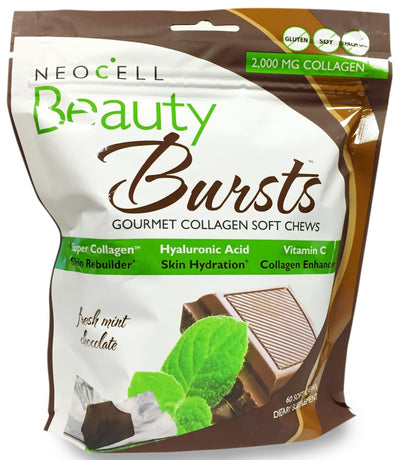 Beauty Burst Gourmet Collagen Soft Chews Fresh Mint Chocolate 60 Soft Chews