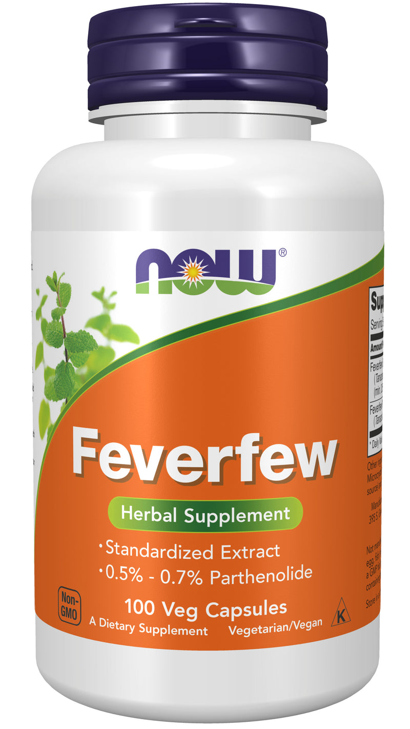 Feverfew Standardized Extract 100 Veg Capsules