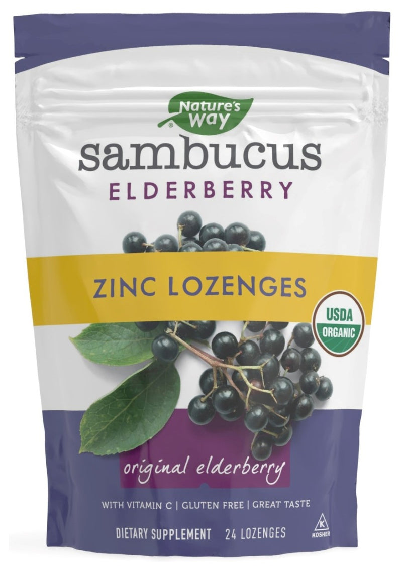 Organic Sambucus Zinc Lozenges 24 Lozenges