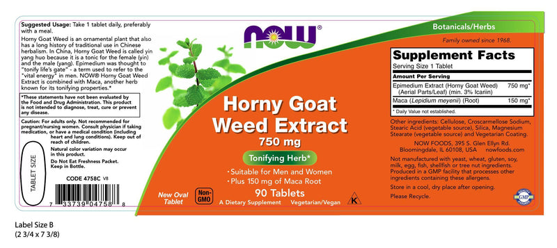 Horny Goat Weed Extract 750 mg 90 Tablets