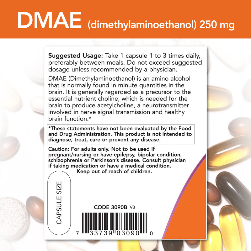 DMAE 250 mg 100 Veg Capsules