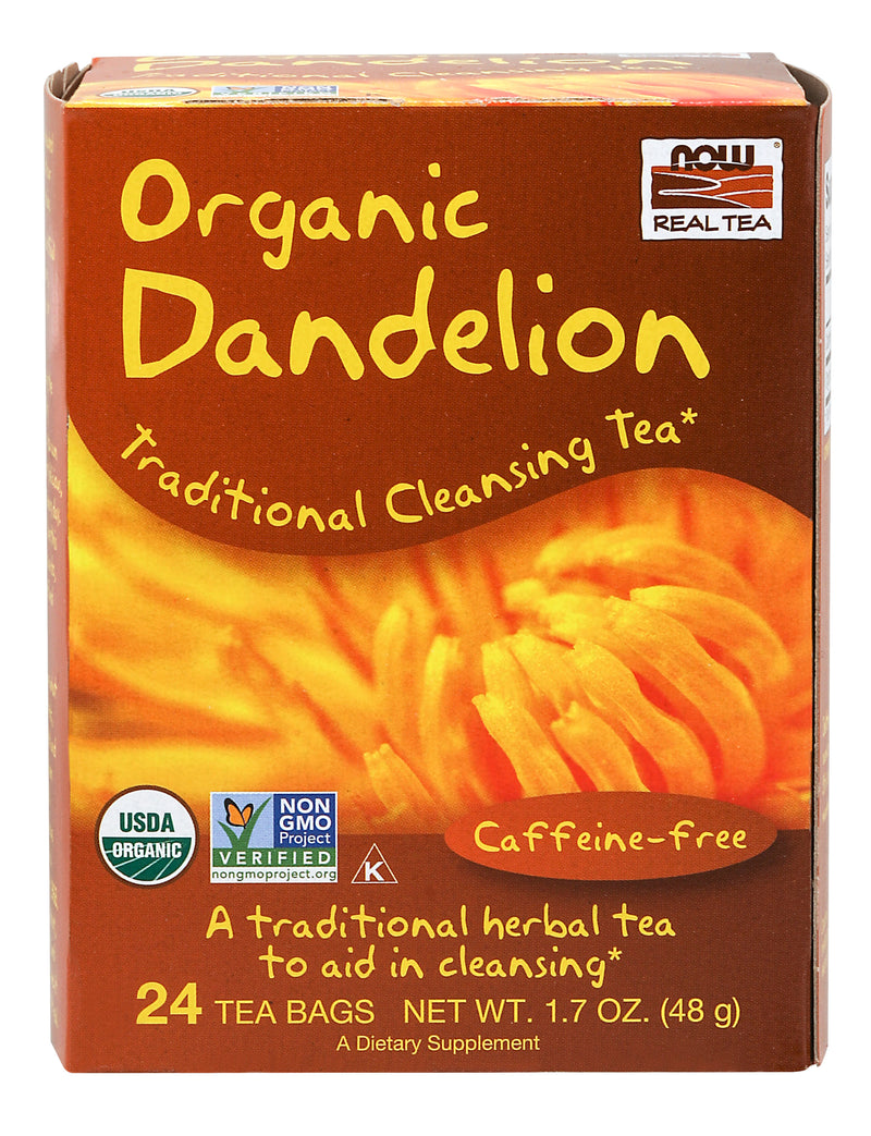 Dandelion Cleansing Herbal Tea 24 Tea Bags | By Now Foods - Best Price