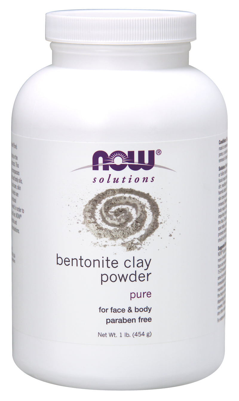 Now Solutions - Bentonite Clay Powder Pure 1 lb (454 g)