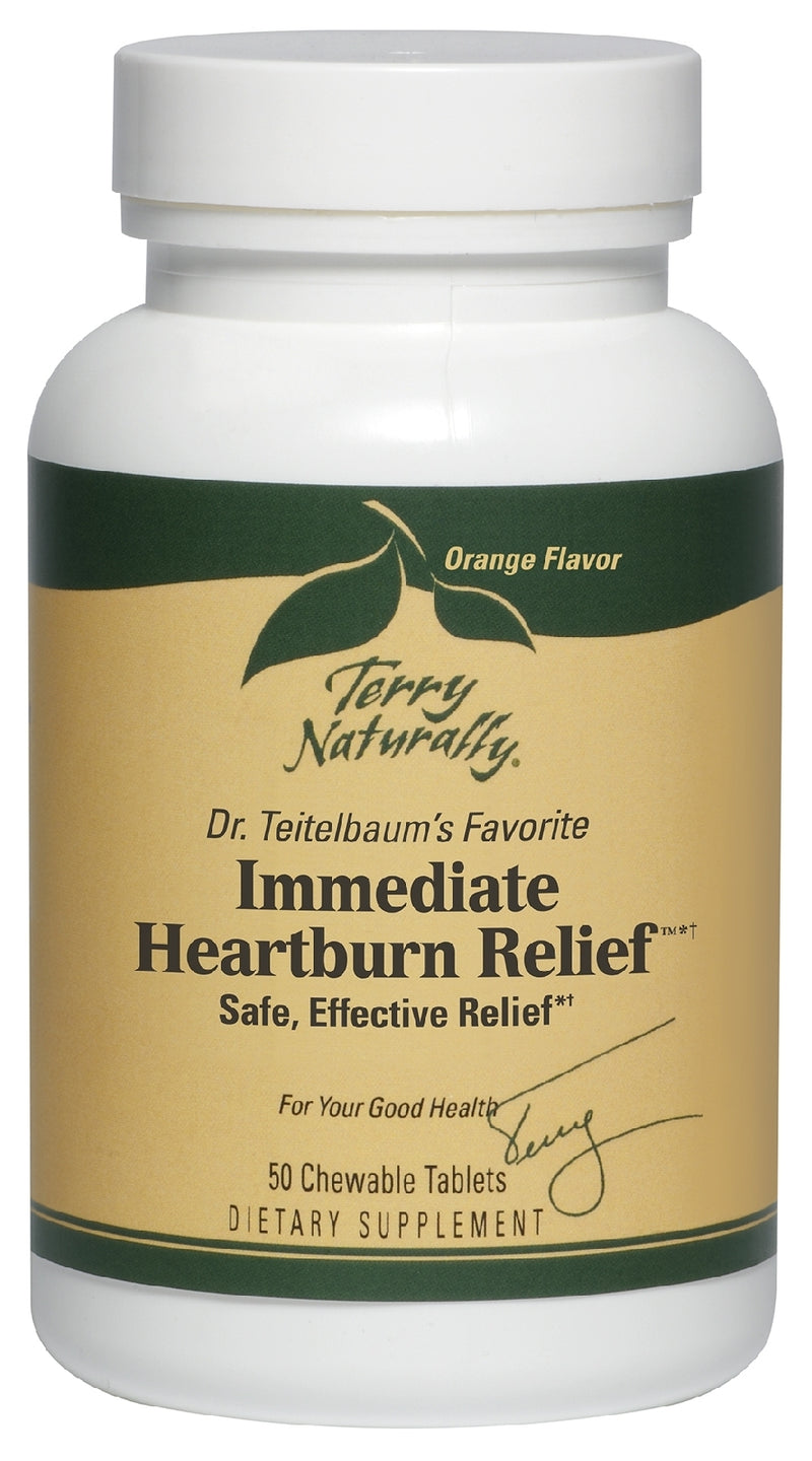 Terry Naturally Immediate Heartburn Relief 50 Chewable Tablets