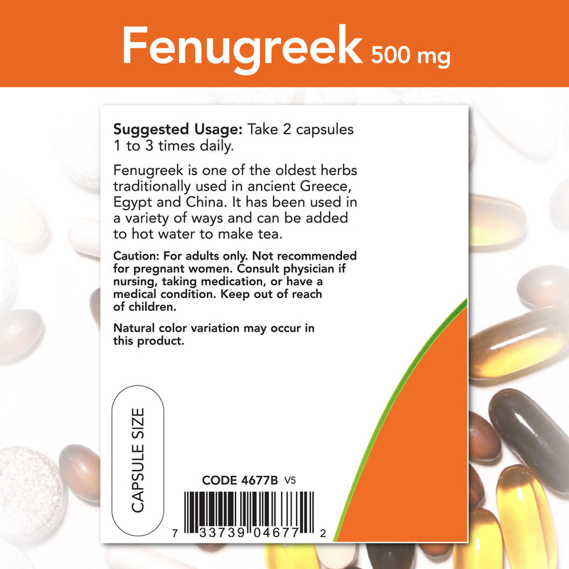 Fenugreek 500 mg 100 Veg Capsules